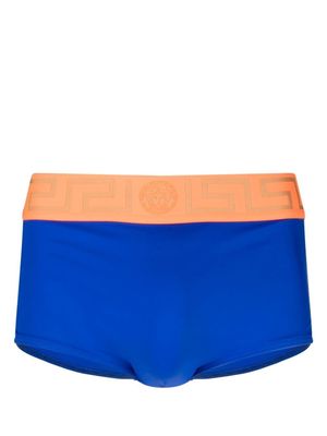 Versace Greca-waistband swim briefs - Blue