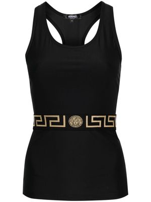 Versace Greca-waistband tank top - Black