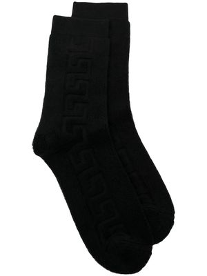 Versace Greek Key cotton-blend socks - Black