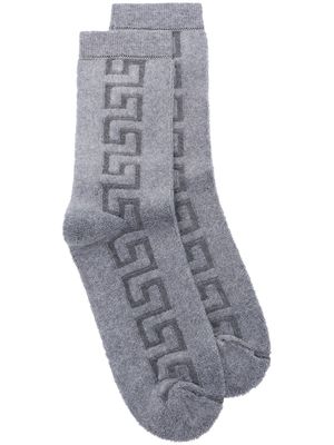 Versace Greek Key cotton-blend socks - Grey