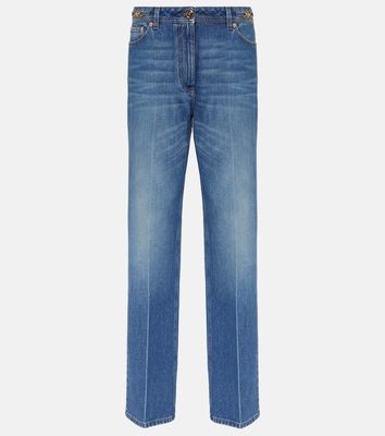 Versace High-rise straight jeans