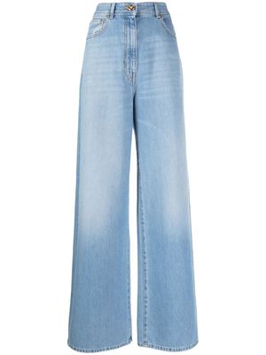 Versace high-rise wide-leg jeans - Blue