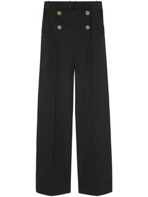 Versace high-waist wide-leg trousers - Black