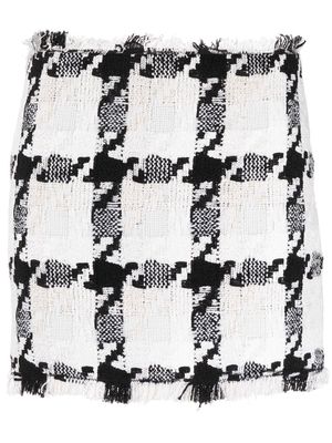 Versace high-waisted check-pattern skirt - Neutrals
