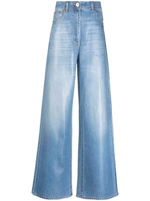Versace high-waisted wide leg jeans - Blue