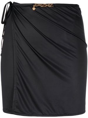 Versace horsebit-detail wrap skirt - Black
