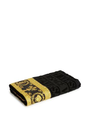 Versace I Love Baroque bath sheet - Black