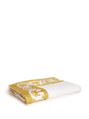 Versace I Love Baroque bath towel - White