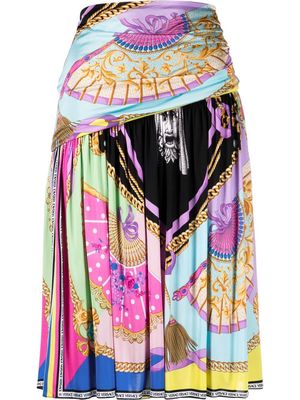 Versace I Ventagli asymmetric skirt - Pink