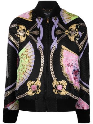 Versace I Ventagli La Greca-print jacket - Black