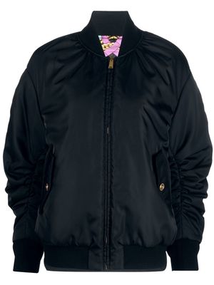 Versace I Ventagli-print reversible puffer jacket - Black