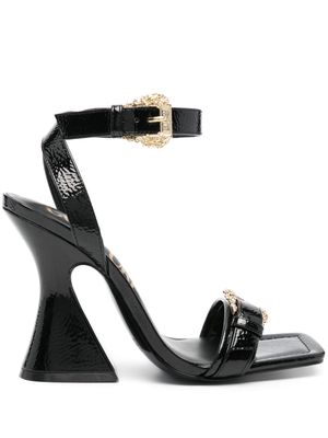 Versace Jeans Couture 110mm buckle-detail sandals - Black