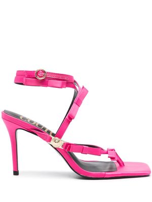 Versace Jeans Couture 85mm bow-detailing sandals - Pink