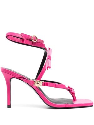 Versace Jeans Couture 95mm bow-detail thong-strap sandals - Pink