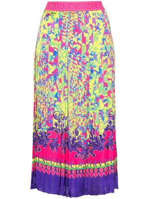 Versace Jeans Couture abstract-print midi skirt - Pink