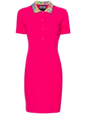 Versace Jeans Couture Animalier cotton polo dress - Pink