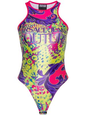 Versace Jeans Couture Animalier-print bodysuit - Pink