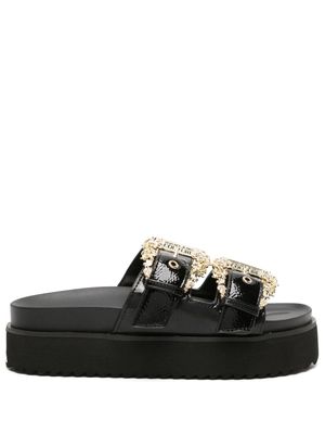 Versace Jeans Couture Arizona double-buckle sandals - Black