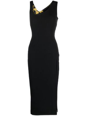 Versace Jeans Couture asymmetric-neck sleeveless dress - Black