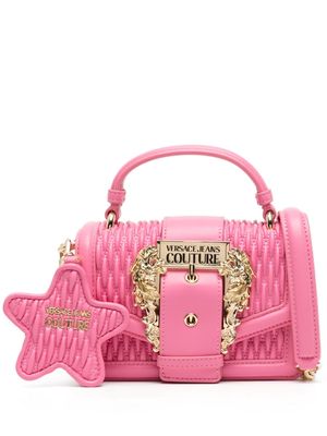 Versace Jeans Couture Barocco-buckle quilted crossbody bag - Pink