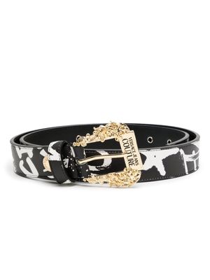 Versace Jeans Couture Barocco-buckle starfish-print belt - Black