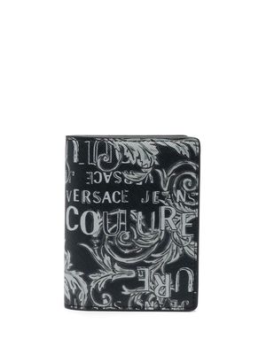 Versace Jeans Couture barocco logo-print bi-fold wallet - Black