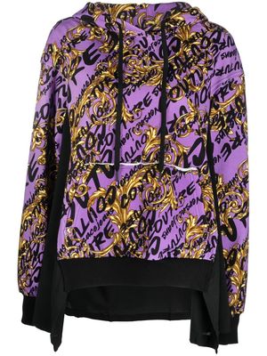 Versace Jeans Couture barocco logo-print hoodie - Purple