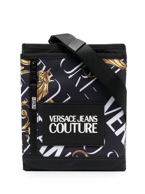 Versace Jeans Couture barocco logo-print shoulder bag - Black