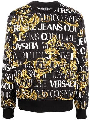 Versace Jeans Couture Barocco logo-print sweatshirt - Black