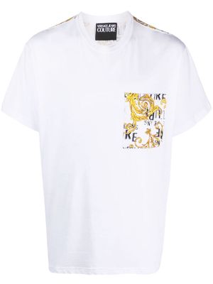 Versace Jeans Couture Barocco-print contrasting T-shirt - White