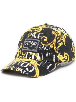 Versace Jeans Couture Barocco-print cotton cap - Black