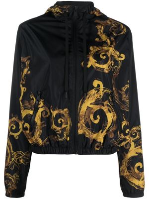 Versace Jeans Couture Barocco-print hooded jacket - Black