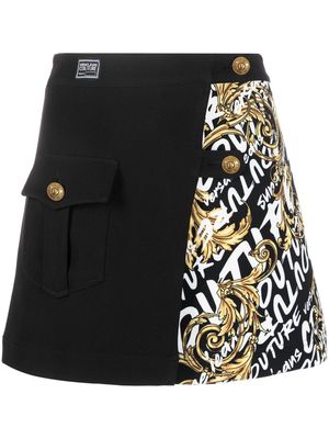 Versace Jeans Couture Barocco print mini skirt - Black