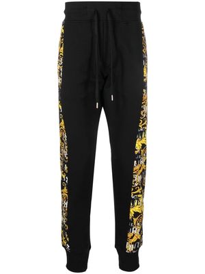 Versace Jeans Couture Barocco-side stripe track trousers - Black