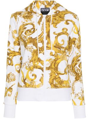 Versace Jeans Couture Baroccoflage-print zip-up hoodie - White