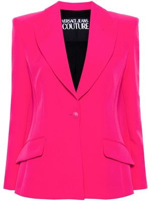 Versace Jeans Couture Baroque-buckle cady blazer - Pink