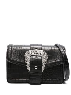 Versace Jeans Couture Baroque Buckle crocodile bag - Black