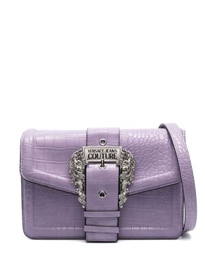 Versace Jeans Couture Baroque Buckle crocodile bag - Purple