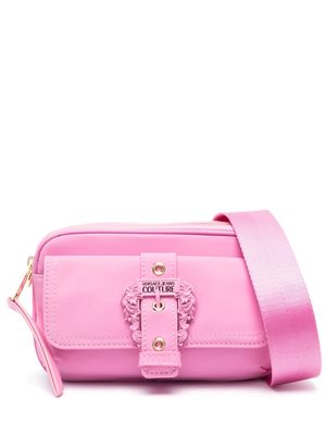 Versace Jeans Couture Baroque-buckle crossbody bag - Pink