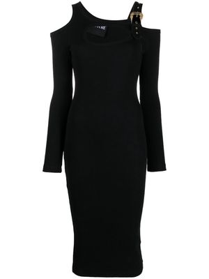 Versace Jeans Couture Baroque Buckle cut-out midi dress - Black