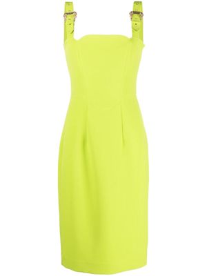 Versace Jeans Couture baroque-buckle midi dress - Green