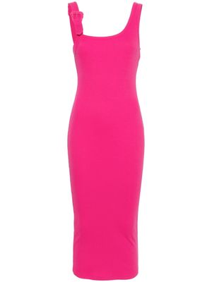Versace Jeans Couture Baroque-buckle midi dress - Pink