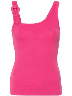 Versace Jeans Couture Baroque-buckle ribbed tank top - Pink