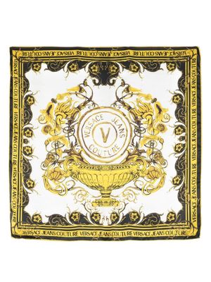 Versace Jeans Couture baroque-pattern print scarf - White