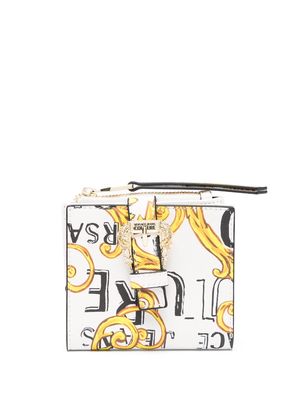 Versace Jeans Couture baroque-print buckled wallet - White