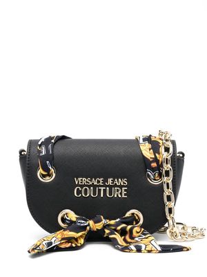 Versace Jeans Couture baroque-print detail shoulder bag - Black