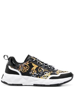 Versace Jeans Couture baroque-print low-top sneakers - Black