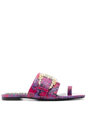 Versace Jeans Couture baroque-print open-toe mules - Pink
