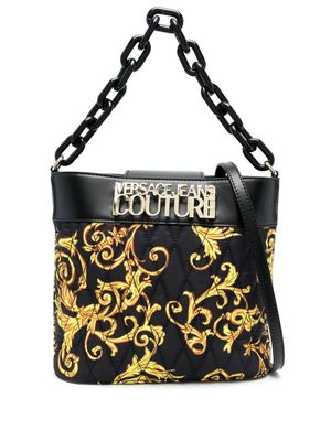 Versace Jeans Couture Baroque print padded cross-body bag - Black