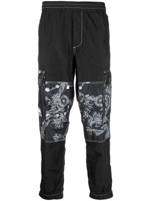 Versace Jeans Couture baroque-print panelled track pants - Black